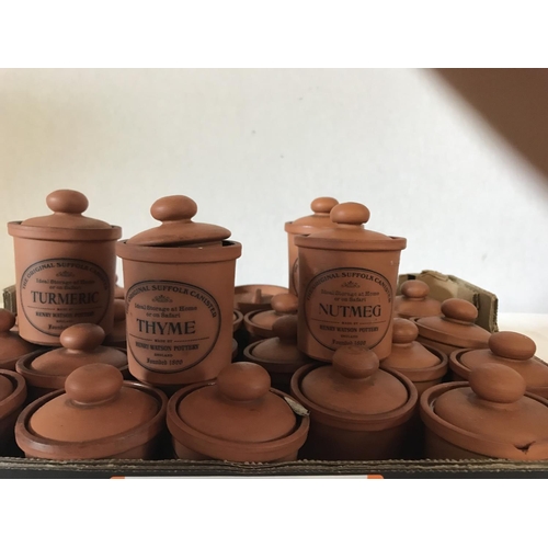 487 - BOX OF SPICE JARS