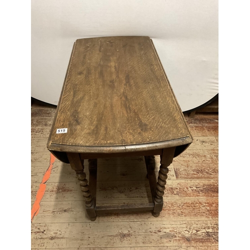 515 - OAK BARLEY TWIST GATELEG TABLE A/F
54 X 42