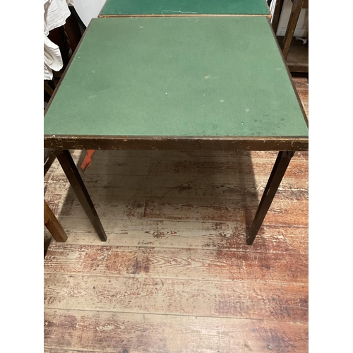 523 - 2 VINTAGE FOLDING CARD TABLES