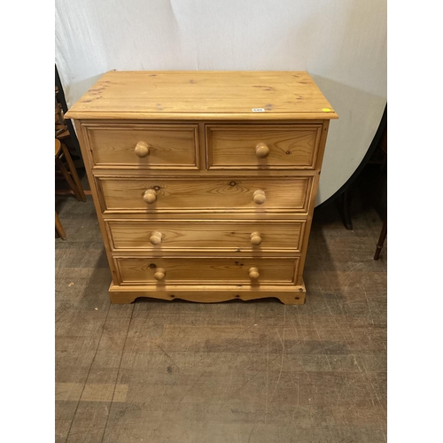 540 - 2 OVER 3 SOLID PINE BEDROOM CHEST
34 X 20