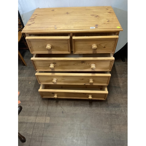 540 - 2 OVER 3 SOLID PINE BEDROOM CHEST
34 X 20