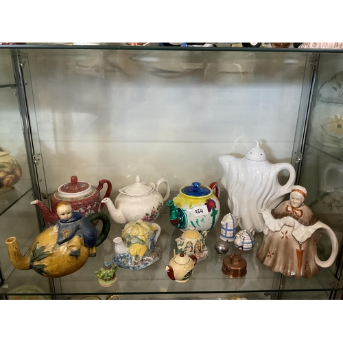 354 - LARGE COLLECTION OF NOVELTY TEAPOTS