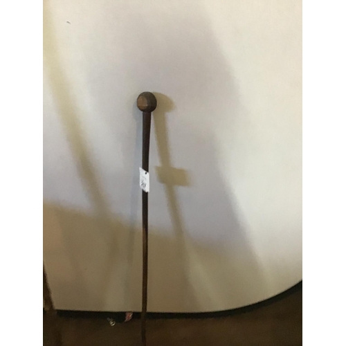 257 - 2 WALKING CANES 1 WITH HORN HANDLE