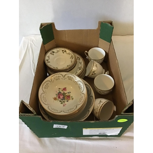 263 - 4 BOXES OF CHINA TO INC A TEA SET WALL PLATES ETC