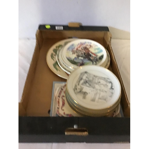 263 - 4 BOXES OF CHINA TO INC A TEA SET WALL PLATES ETC