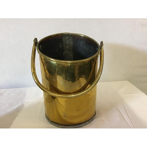 267 - VICTORIAN BRASS JAM PAN BRASS COAL HOD AND A ART DECO COPPER PLANTER