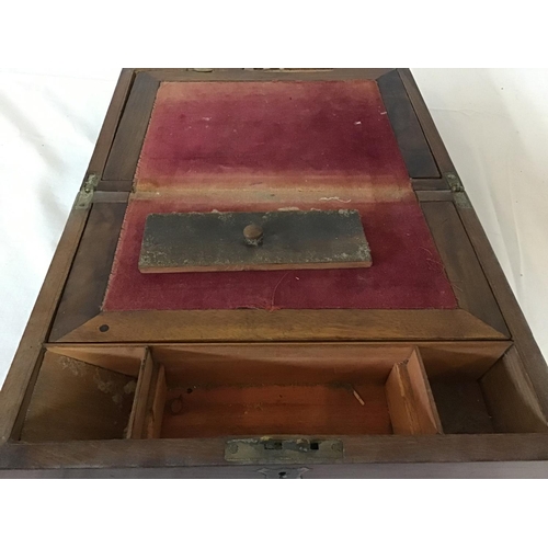 271 - 2 VICTORIAN MAHOGANY BRASS BOUND WRITING BOXES