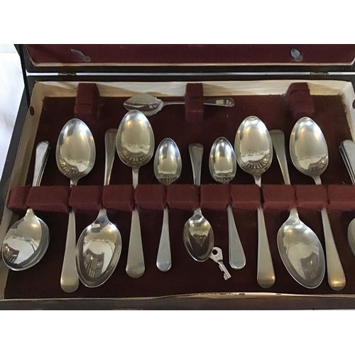 277 - 2 VINTAGE CANTEENS OF CUTLERY