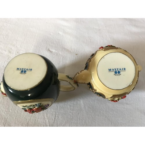 290 - MAYFAIR MINIATURE COLLECTORS TEA POTS WITH SOME BOXES AND CERTIFICATES