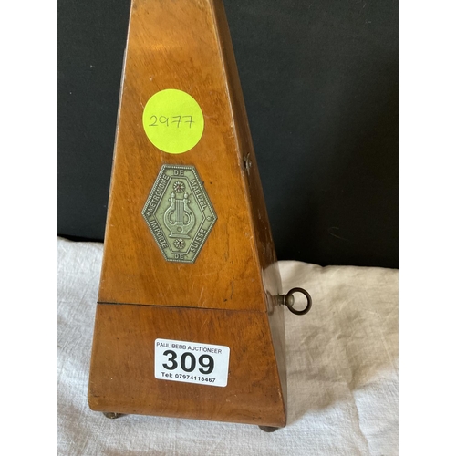 309 - WALNUT CASED METRONOME