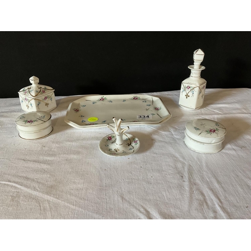 334 - VICTORIAN CHINA DRESSING TABLE SET