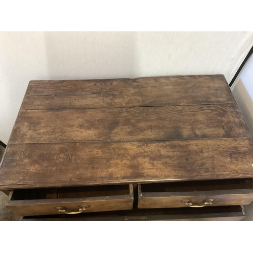 544 - EARLY GEORGIAN OAK 2 OVER 3 BEDROOM CHEST
23.5 X 21