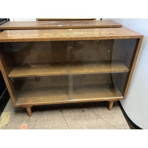 547 - 3 GLASS FRONTED BOOKCASES
27 X 12