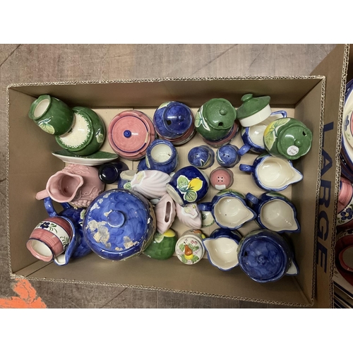 550 - 2 BOXES OF CHINA TO INCLUDE BOWLS PLATES STORAGE JARS ETC