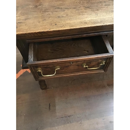 587 - EARLY 4 DRAWER JACOBEAN SERVING DRESSER
83 X 19