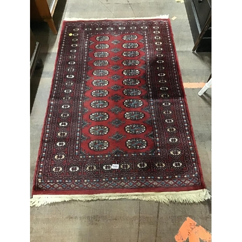 588 - VINTAGE RED PATTERENED CARPET RUNNER
64 X 33