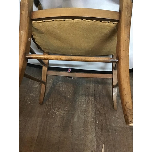 590 - EDWARDIAN MAHOGANY INLAID ARMCHAIR A/F (REPAIRS)