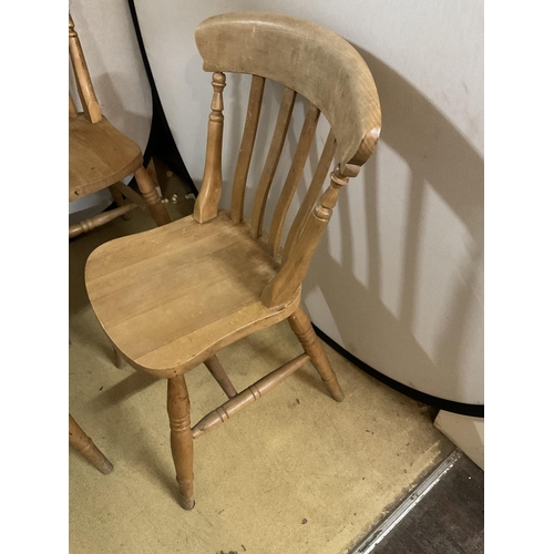 601 - 4 BEECH FARMHOUSE KITCHEN CHAIRS