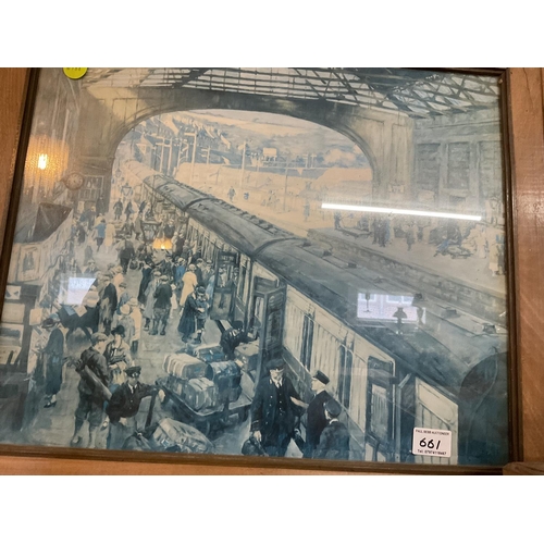 661 - 2 FRAMED RAILWAY PRINTS