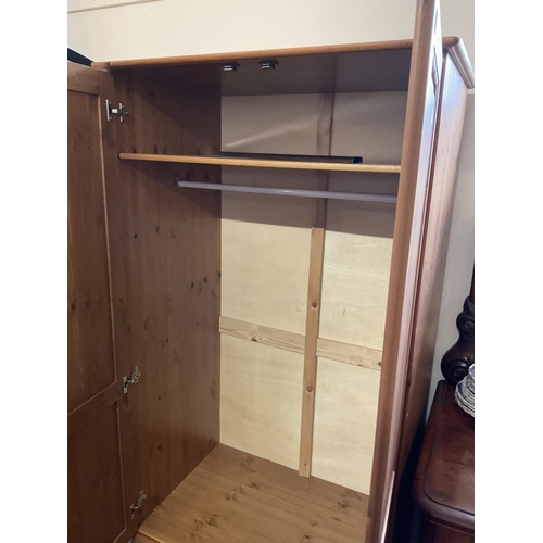 679 - MODERN PINE DOUBLE WARDROBE 2 DRAWERS TO BASE
35 X 22