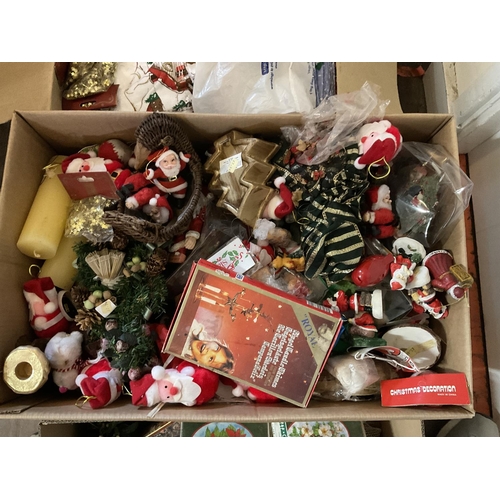 695 - 7 BOXES OF CHRISTMAS DECORATIONS