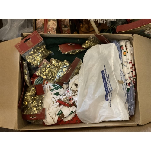 695 - 7 BOXES OF CHRISTMAS DECORATIONS