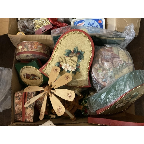 695 - 7 BOXES OF CHRISTMAS DECORATIONS