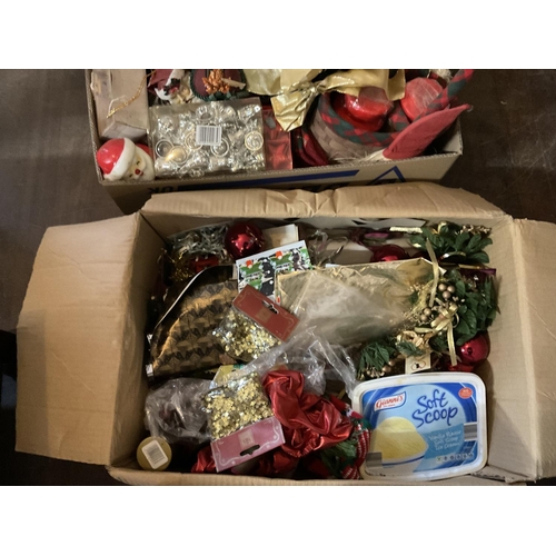 695 - 7 BOXES OF CHRISTMAS DECORATIONS