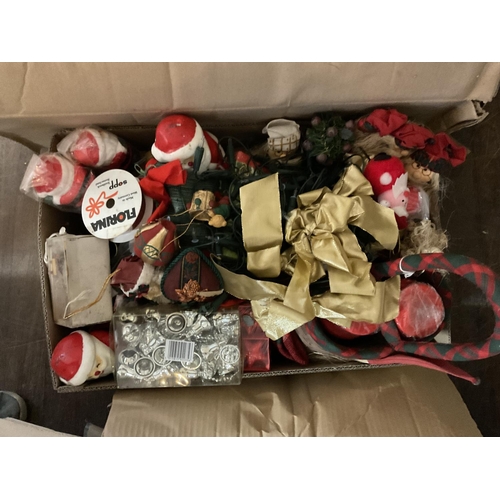 695 - 7 BOXES OF CHRISTMAS DECORATIONS