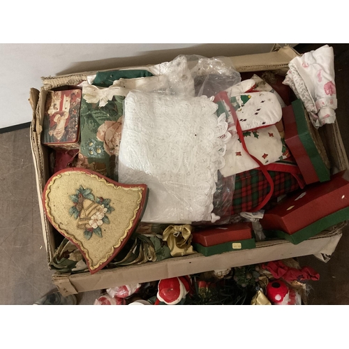 695 - 7 BOXES OF CHRISTMAS DECORATIONS