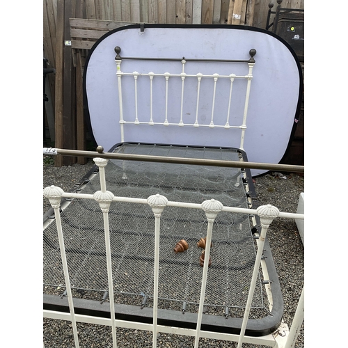 173 - 3/4 VIC  METAL AND BRASS BED