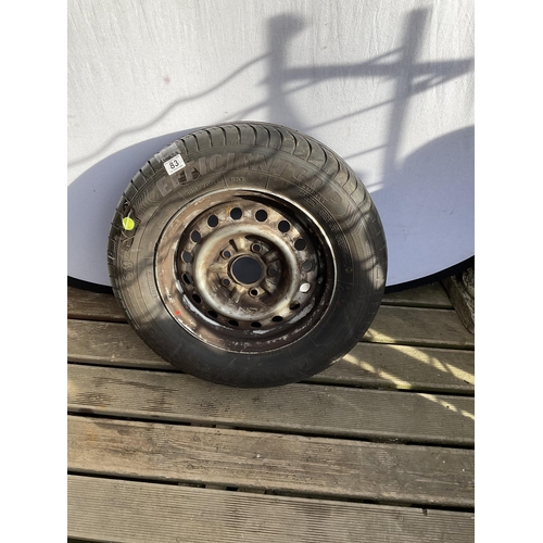 83 - ***** WITHDRAWN DUE TO SPLIT IN TYRE****
GOODYEAR WHEEL AND TYRE 185/70 R14