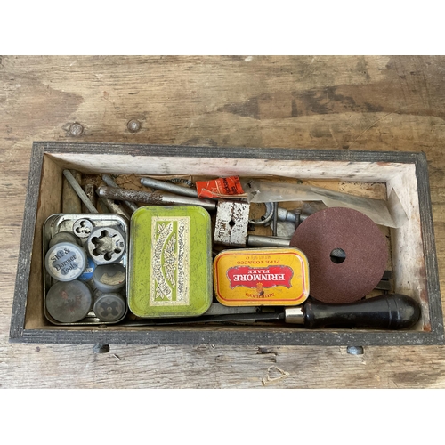 84 - ENGINEERS TOOL BOX AND TOOLS