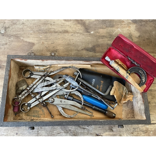 84 - ENGINEERS TOOL BOX AND TOOLS