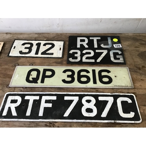 109 - QTY OF NUMBER PLATES AND SIGNS