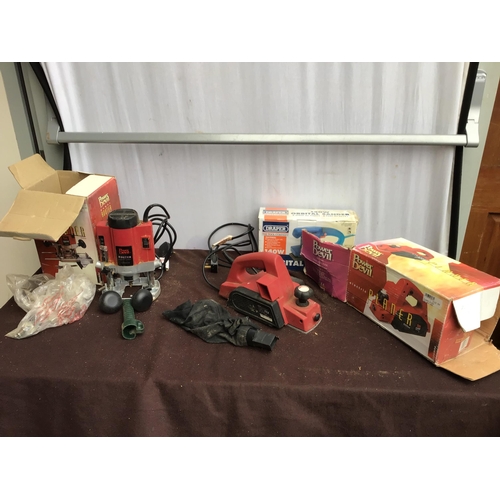 123 - PLANER ROUTER AND A SANDER-BOXED