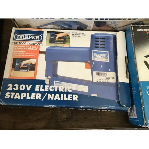 124 - TAP AND DYES ELECTRIC STAPLER TILE CUTTER ETC