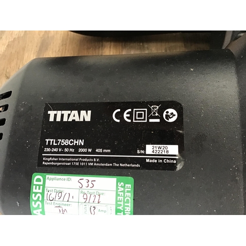 103 - TITAN ELECTRIC CHAINSAW (USED) W/O