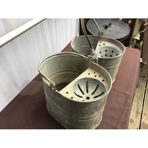 86 - 2 GALVANISED MOP BUCKETS