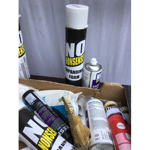 98 - BOX OF NO NONSENSE EXPANDING FOAM ETC