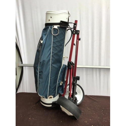 134 - GOLF BAG AND TROLLEY