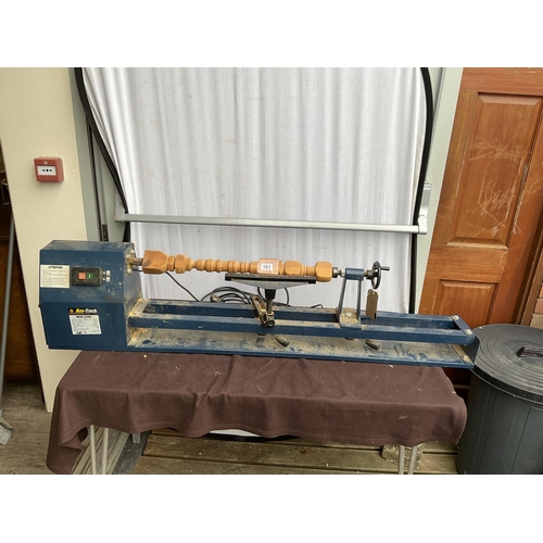 161 - ELECTRIC WOOD LATHE W/O