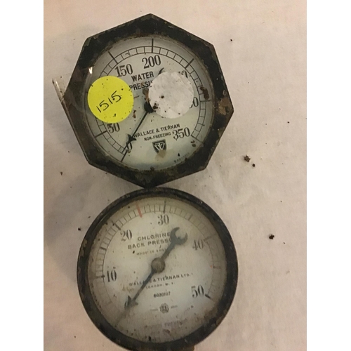 287 - 8 VINTAGE PRESSURE GAUGES