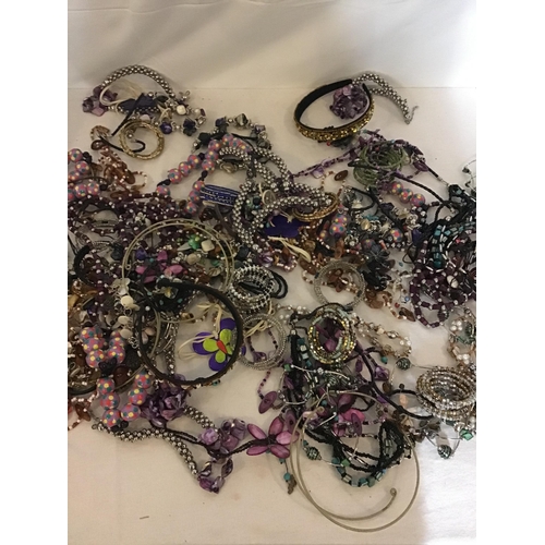 301 - LARGE BOX OF COSTUME JEWELLERY