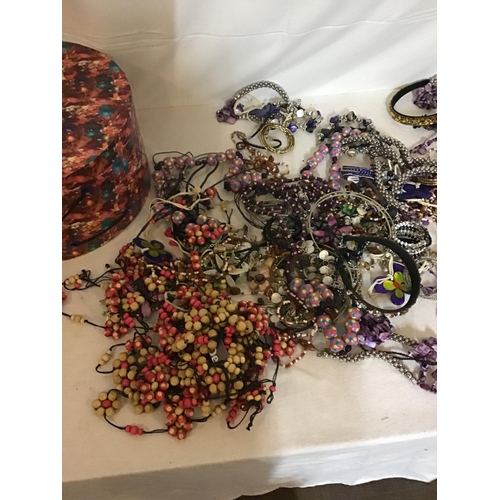 301 - LARGE BOX OF COSTUME JEWELLERY