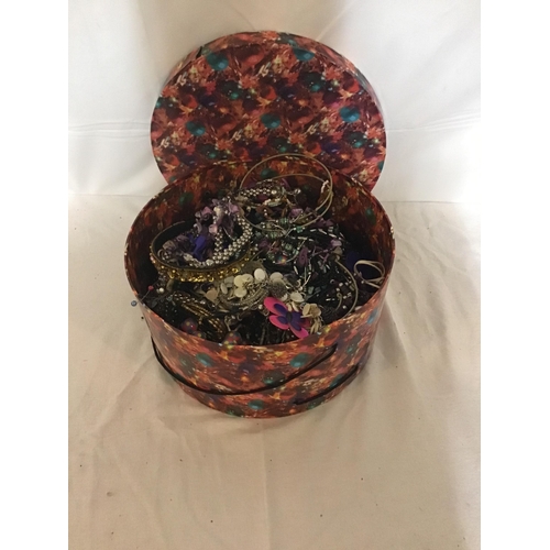 301 - LARGE BOX OF COSTUME JEWELLERY