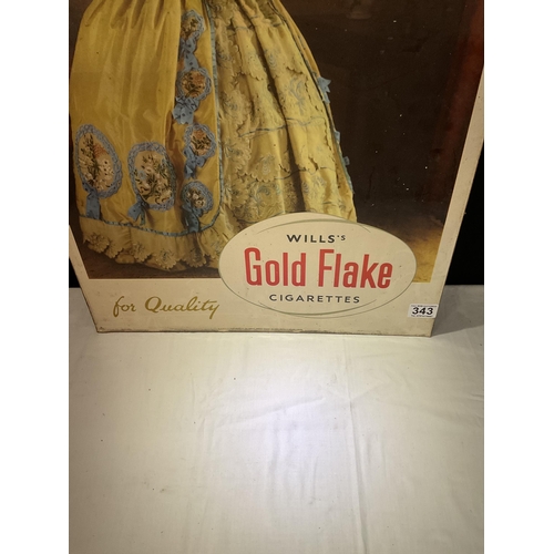 343 - VINTAGE GOLD FLAKE ADVERTISING POSTER