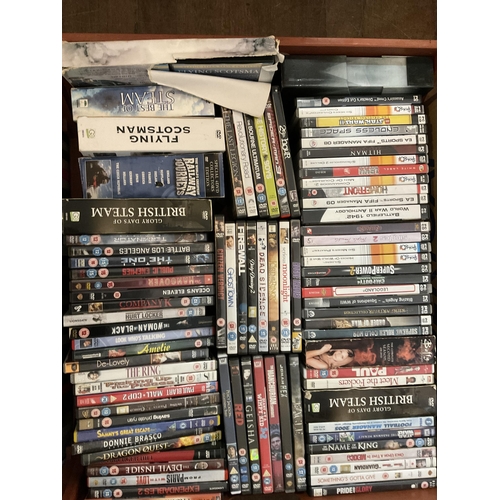 360 - 2 CRATES AND 4 BOXES OF DVD'S