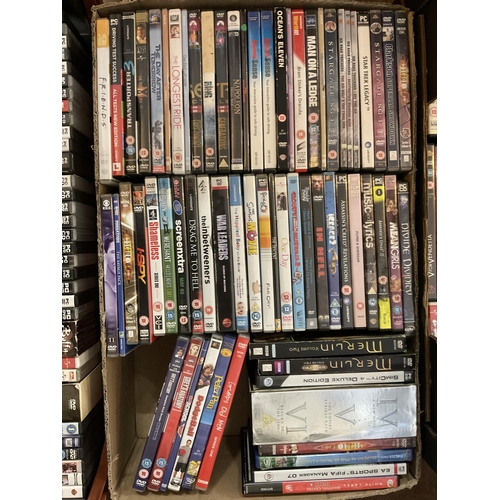 360 - 2 CRATES AND 4 BOXES OF DVD'S