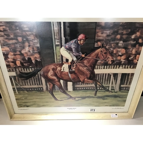 373 - NEIL CAWTHORNE HORSE RACING PRINT BRIGADIER GERARD
27 X 22